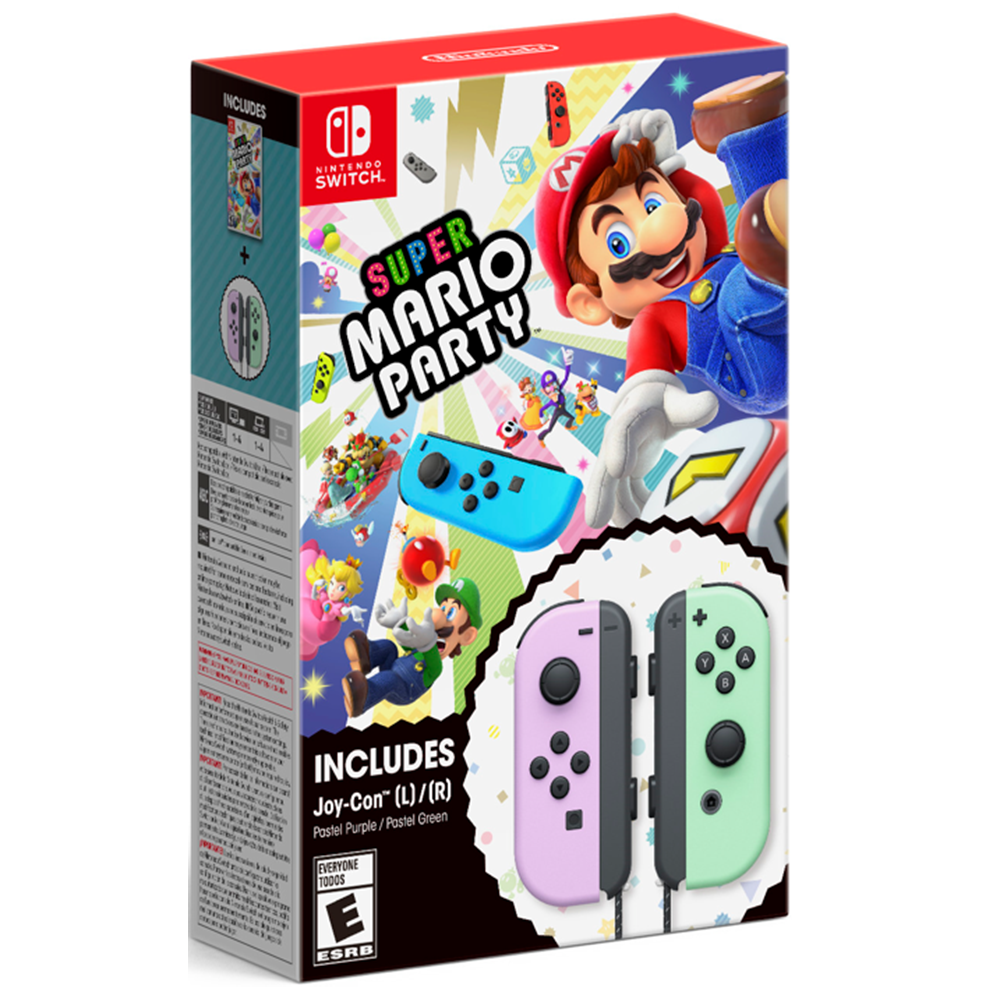 Super Mario Party (code de téléchargement) + Joy-Con vert pastel