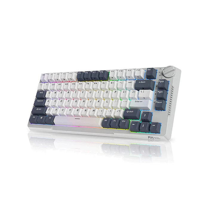 Royal Kludge RKH81 Tri-Mode RGB Mechanical Keyboard - White Night Sky Cyan