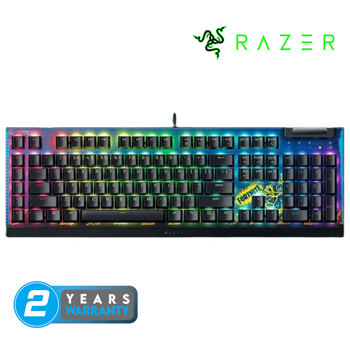 Razer BlackWidow V4 X - Mechanical Gaming Keyboard [RZ03-04703600-R3M1] - Fortnite Edition (Yellow Switch)