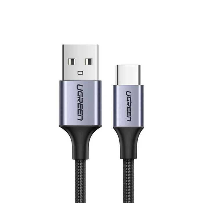 UGreen USB-A to USB-C Cable Nickel Plating Aluminum Braid 2M - Black [US288/60128]