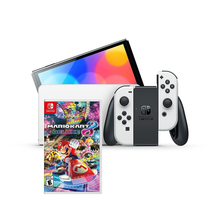 Nintendo Switch OLED Model Console - White Mario Kart 8 Bundle (PXT)