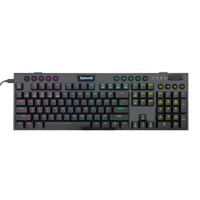 Redragon K618 Horus Wireless RGB Mechanical Keyboard - Black [Red Switch]