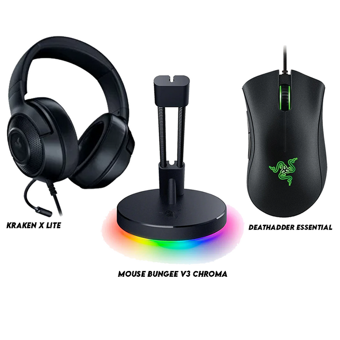 Razer Game on Bundle (Deathadder Essential/Mouse Bungee V3 Chroma/Kraken X Lite) [RZ85-03850100-B3U1]