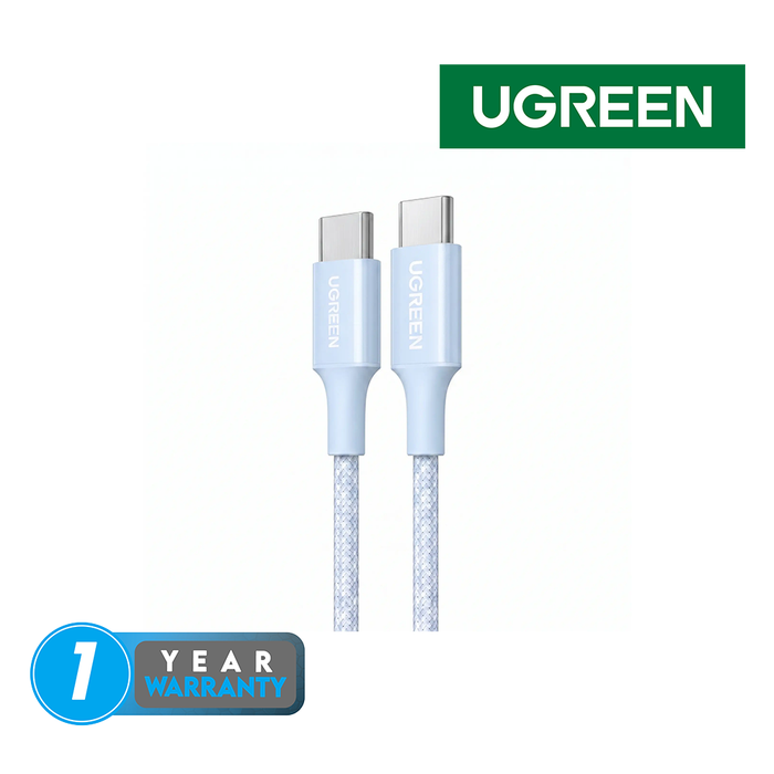 UGreen USB Type-C to USB-C 3A/60W Braided Cable - Blue [L501/35334]