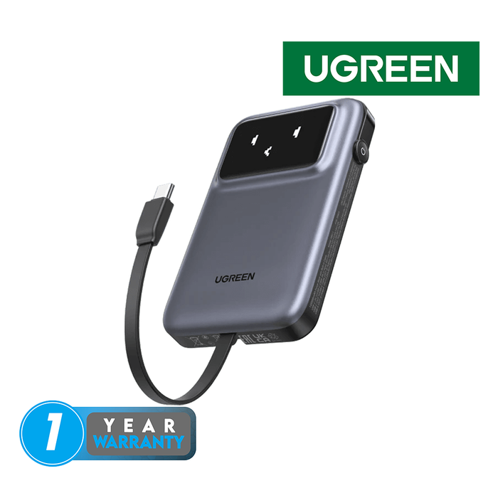 UGreen Uno Built-in Cable Power Bank 10000mAh [PB511/35603B]
