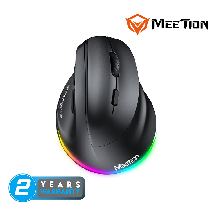 Meetion BTM010R Wireless Vertical Mouse - Black