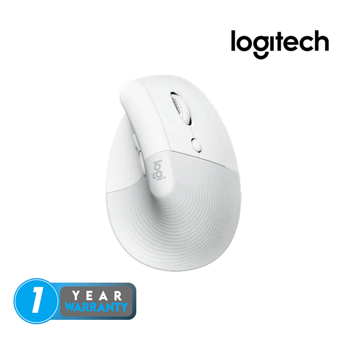 Logitech Wireless Lift Vertical Ergonomic Mouse -  Pale Gray