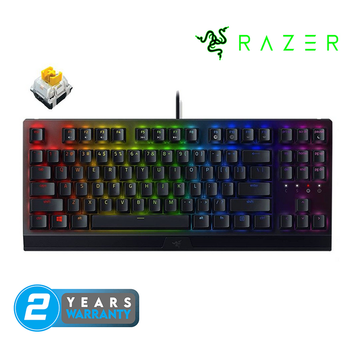 Razer BlackWidow V3 Tenkeyless Mechanical Keyboard - Black [Yellow Switch]
