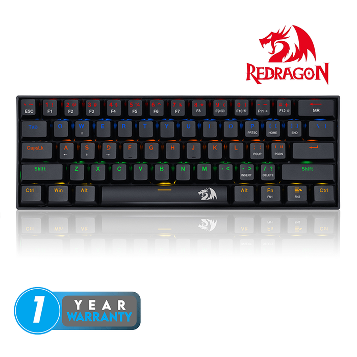 Redragon Wired K606R LAKSHMI Mechanical Keyboard - Black [Blue Switch]