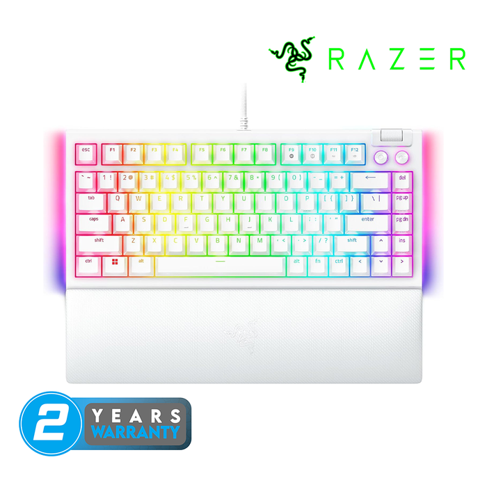 Razer BlackWidow V4 75% Hot-Swappable Mechanical Gaming Keyboard [RZ03-05001700-R3M1] - White