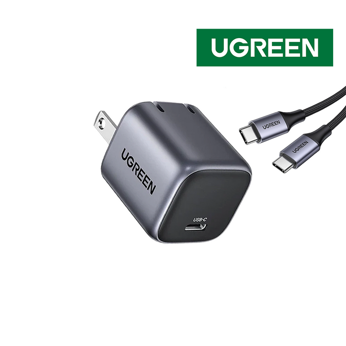 UGreen Nexode Mini 30W USB-C GaN Fast Charger + Cable - Space Gray [CD319/25256]