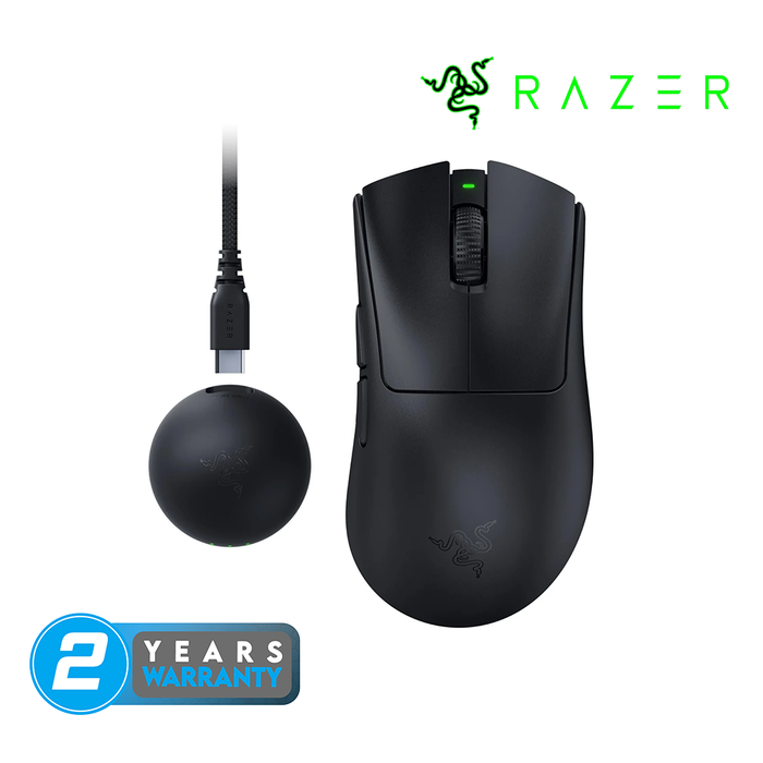 Razer Wireless Deathadder V4 PRO Ultra-Lightweight Ergonomic E-Sports Mouse - Black [RZ01-05330100-R3A1]