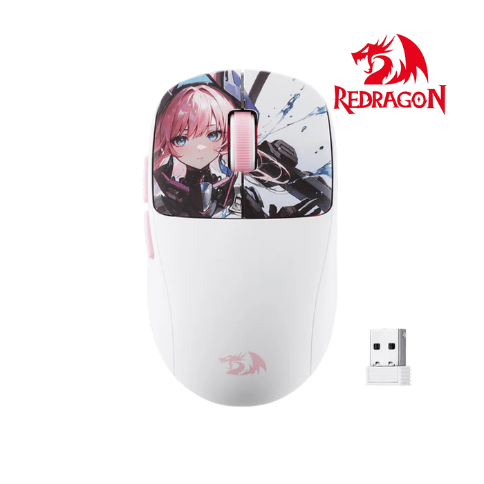 Redragon MOUSE WIRELESS (M817AK-PRO-STD) KLYAMOOR PRO STANDA Redragon WHITE-PINK