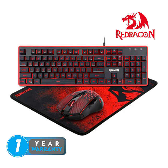 Redragon S107-1 3in1 Gaming Keyboard & Mouse Combo