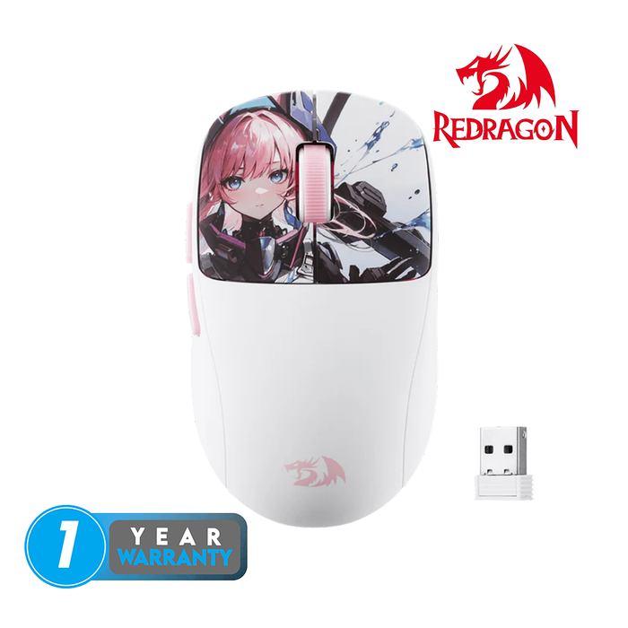 Redragon MOUSE WIRELESS (M817AK-PRO-STD) KLYAMOOR PRO STANDA Redragon WHITE-PINK