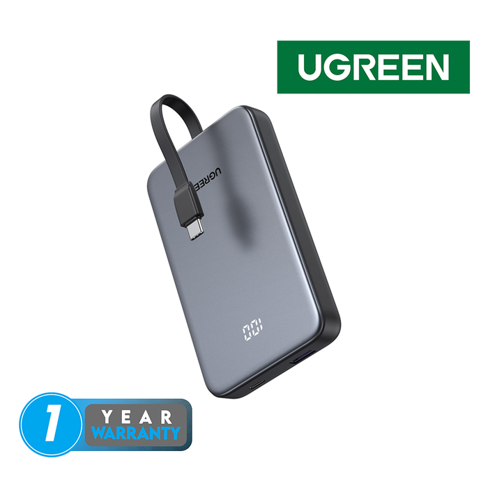 UGreen 10000mAh Power Bank with Built-in Cable [PB526/75161B]