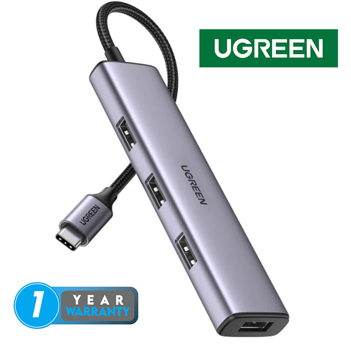 UGreen USB-C  to 4-Port USB 3.0 Hub - Gray [CM473/20841]