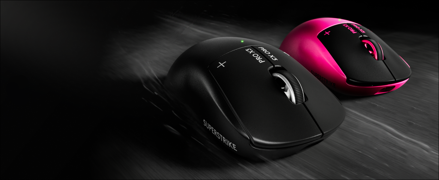 Logitech Pro X3 Superstrike Lightspeed Wireless Gaming Mouse - Midnight Black
