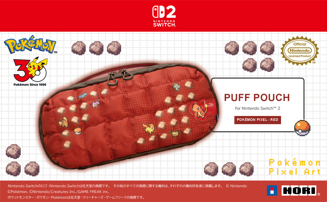 Hori Puff Pouch for Nintendo Switch 2 - Pokemon Pixel