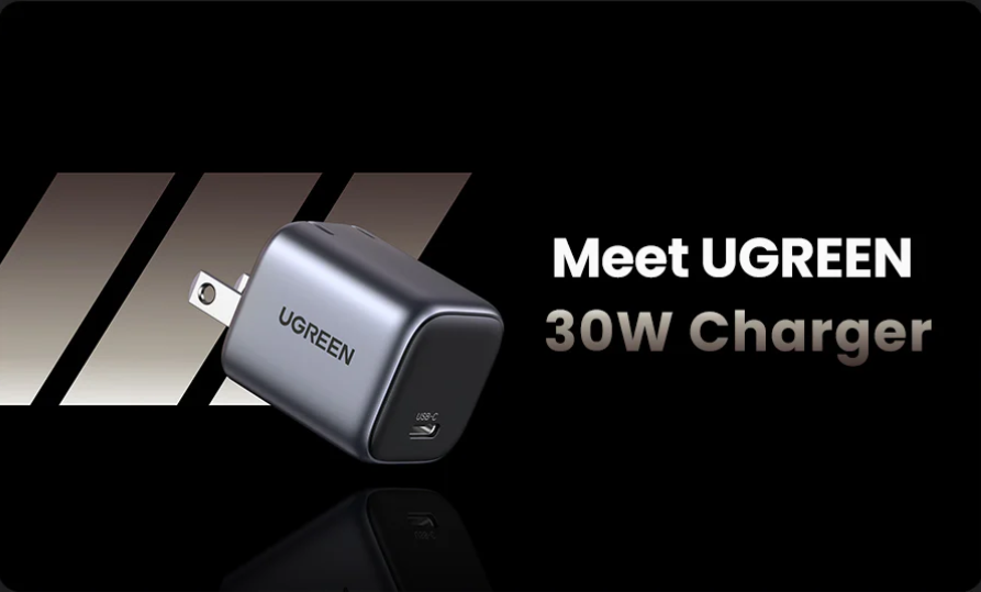 UGreen Nexode Mini 30W USB-C GaN Fast Charger + Cable - Space Gray [CD319/25256]