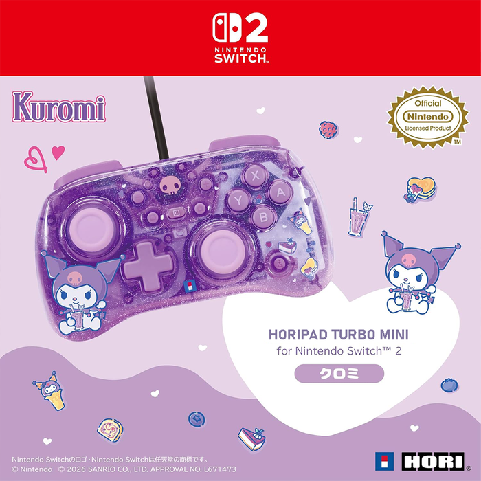 Hori Horipad Turbo Mini for Nintendo Switch 2 - Kuromi [NSX-233A]