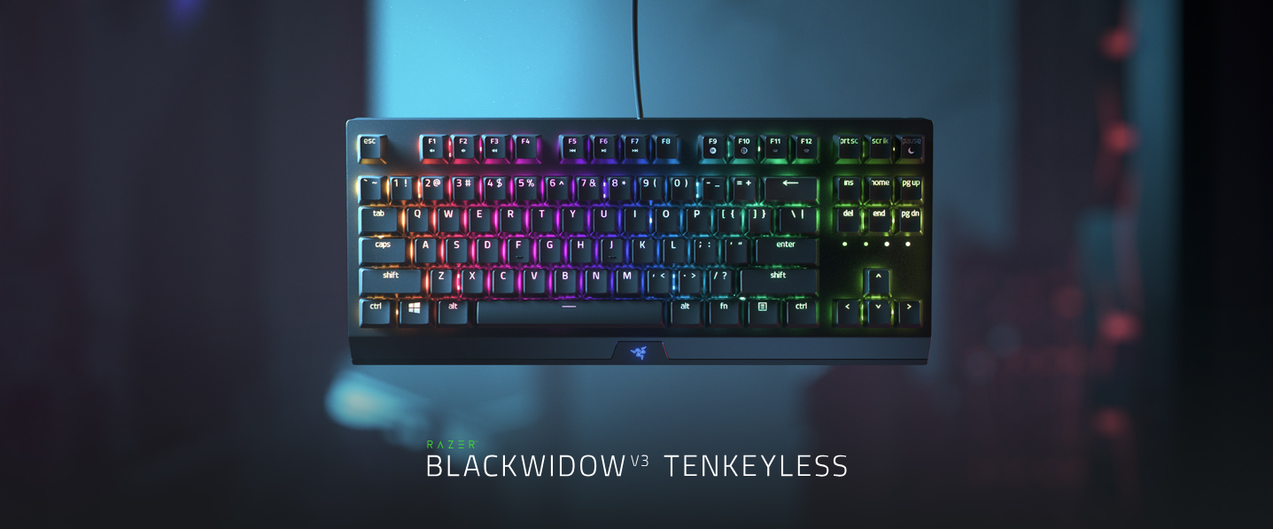 Razer BlackWidow V3 Tenkeyless Mechanical Keyboard - Black [Yellow Switch]
