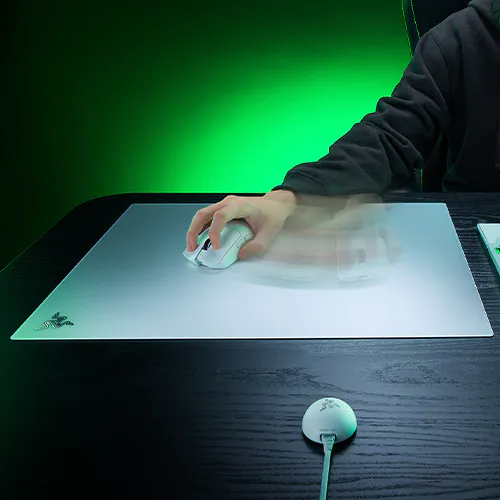 Razer Atlas Pro Ultra-Thin Premium 1.9mm Tempered Glass Gaming Mouse Mat (L) - Black