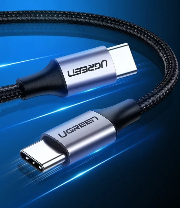 UGreen USB 2.0 M/M Round Cable Nickel Plating Aluminum Shell 1M -  Gray Black [US261/50150]