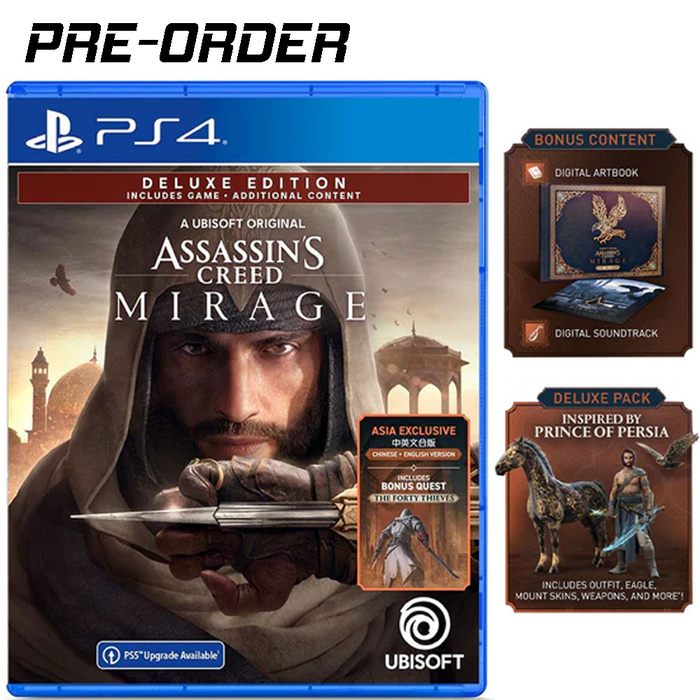 [PRE-ORDER] PS4 Assassin's Creed Mirage Deluxe Edition (R3) [Release Date: October 12, 2023]