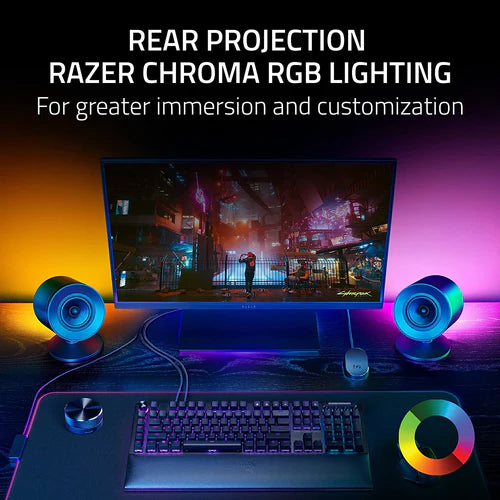 Razer NOMMO V2 PRO Full-Range 2.1 PC Gaming Speakers with Wired Subwoofer [RZ05-04740100-R3G1]