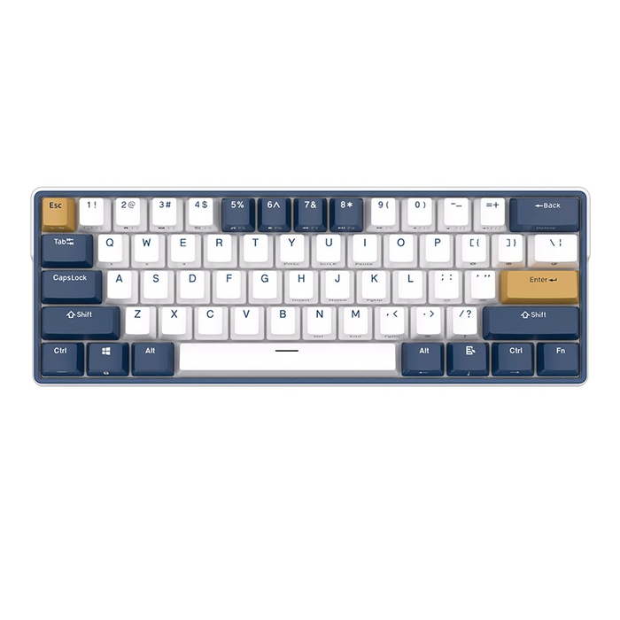 Royal Kludge RK61Plus Tri-Mode RGB Mechanical Keyboard - Black/White Brown Tactile