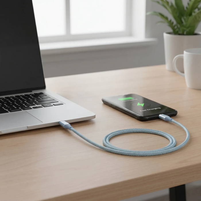 UGreen USB Type-C to USB-C 3A/60W Braided Cable - Pink [L501/35441]