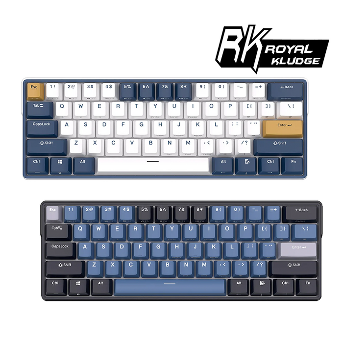 Royal Kludge RK61Plus Tri-Mode RGB Mechanical Keyboard - Black/White