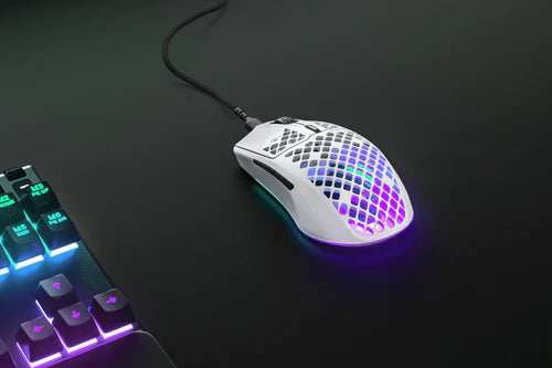 SteelSeries Wired Aerox 3 Gaming Mouse - Snow [62603]
