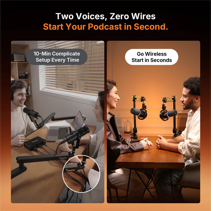 Maono PD200W S Wireless Dynamic Microphone - Black