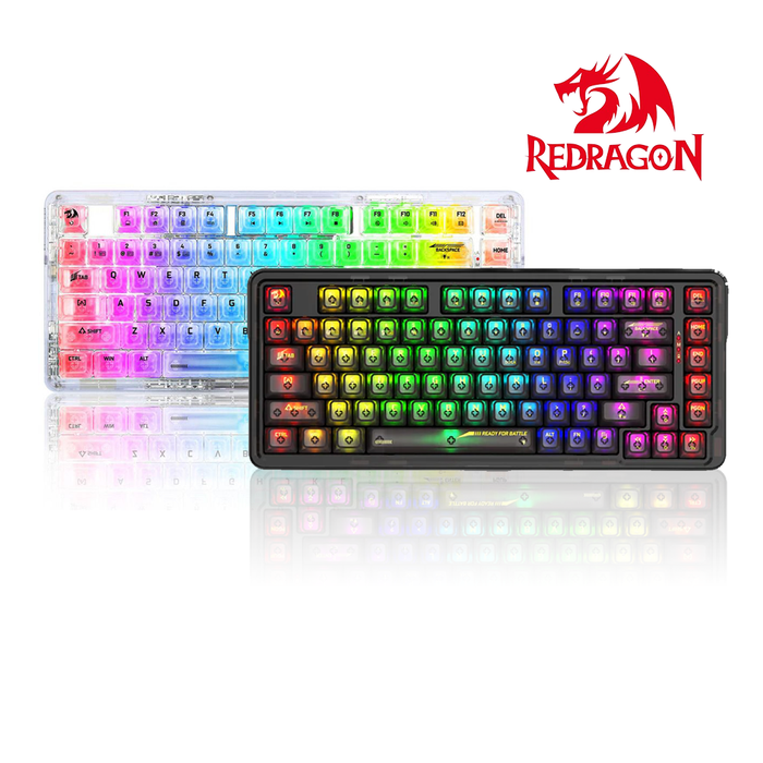 Redragon Elf Pro Wireless Crystal 75% Gasket Hot-Swappable Mechanical Keyboard