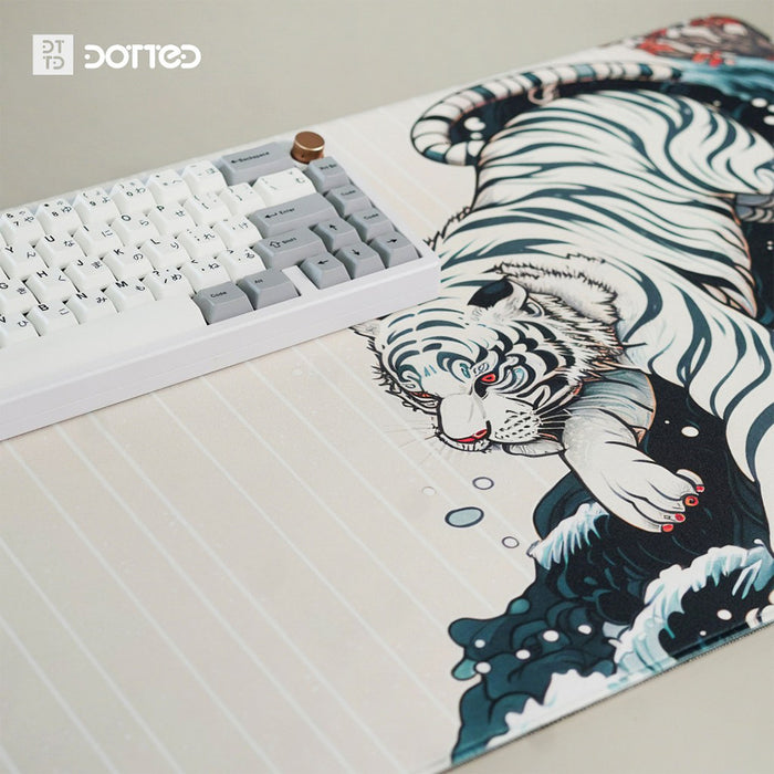 Dotted Desk Pad Pad - White Tiger (900x400x4mm)