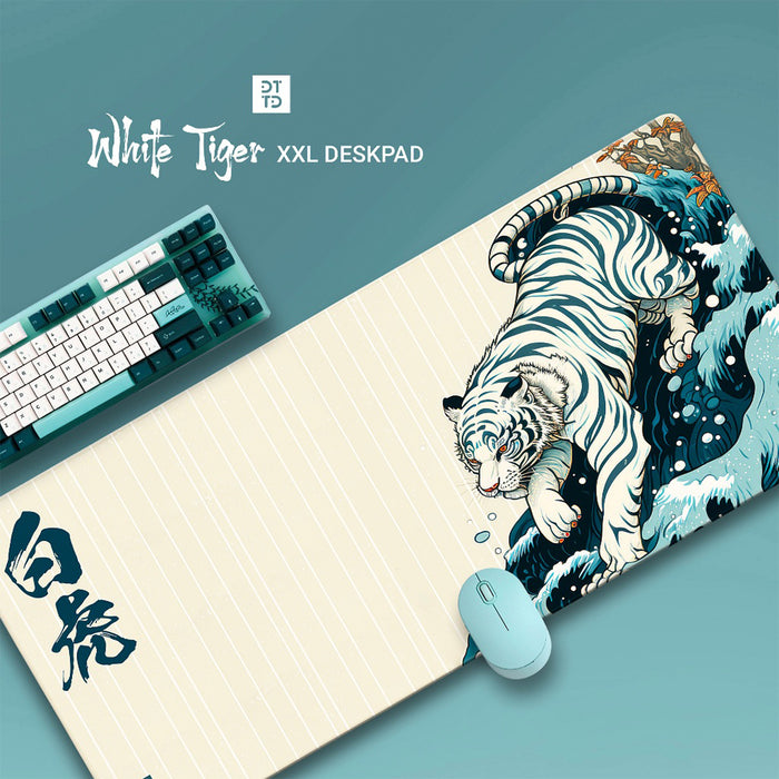 Dotted Desk Pad Pad - White Tiger (900x400x4mm)
