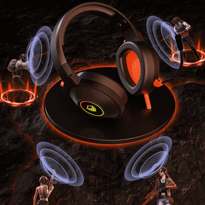 Meetion HP012 USB Gaming Headset - Black + Orange