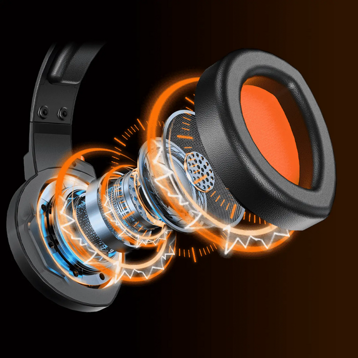 Meetion HP012 USB Gaming Headset - Black + Orange