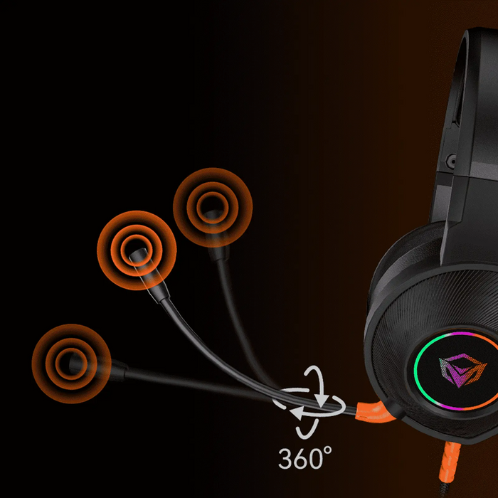 Meetion HP012 USB Gaming Headset - Black + Orange