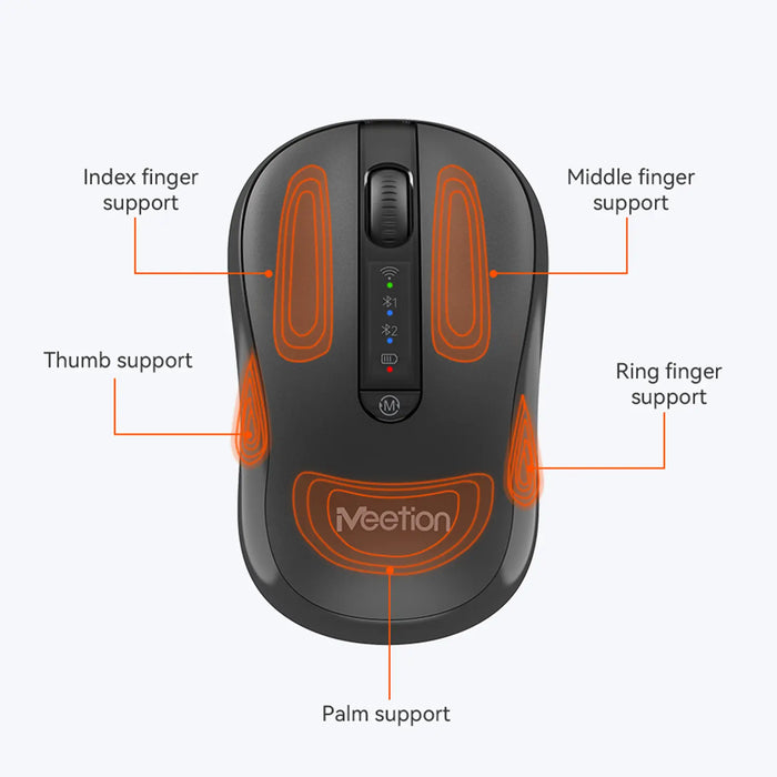 Meetion BTM185R Wireless Mouse - Black