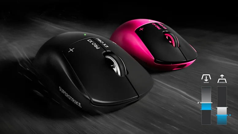 Logitech Pro X3 Superstrike Lightspeed Wireless Gaming Mouse - Midnight Black