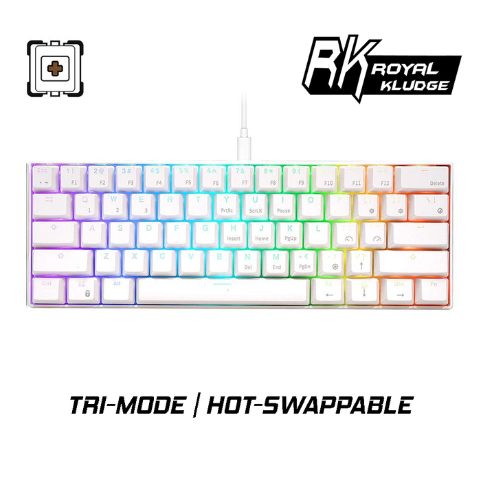 Royal Kludge RK61 Tri-Mode RGB Mechanical Keyboard Hot Swappable