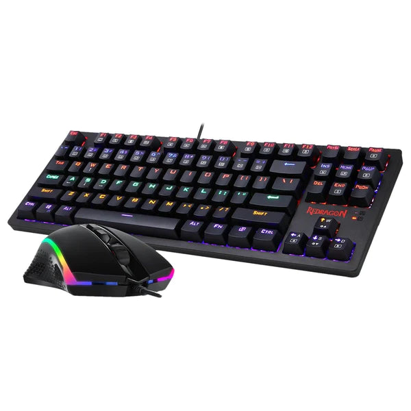 Redragon Wired S113 KN RGB Mechanical Keyboard & Mouse Combo - Black [Brown Switch]
