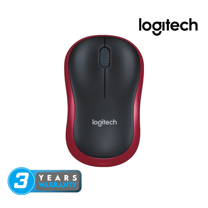 Logitech M185 Wireless Mouse - (Red)