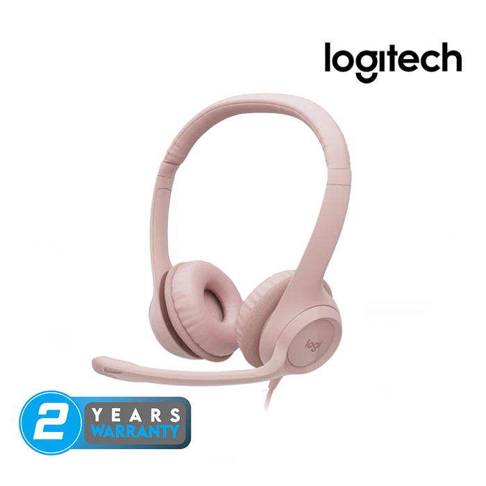 Logitech USB H390 Computer Headset - Rose