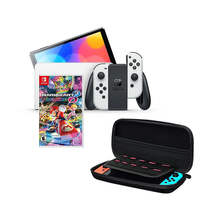 Nintendo Switch OLED Model Console - White Mario Kart 8 Bundle (PXT)