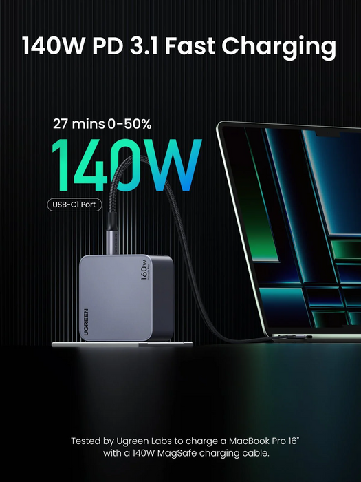 UGreen Nexode Pro 160W 4-Port GaN Fast Charger Set US [X763/25876]