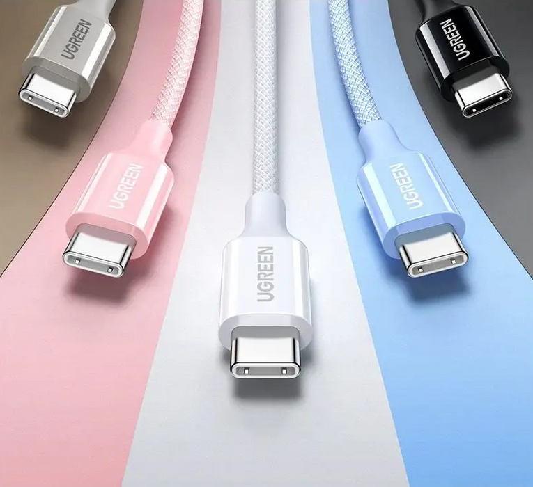 UGreen USB Type-C to USB-C 3A/60W Braided Cable - Pink [L501/35441]
